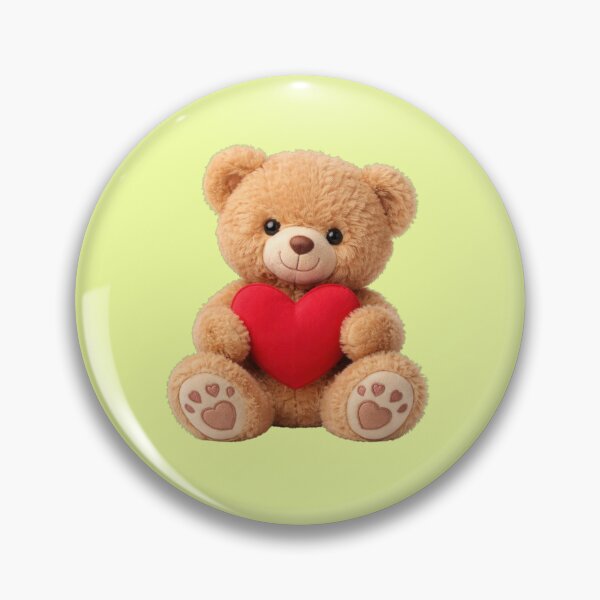 Item preview, Cute teddy bear with heart and paw prints designed and sold by Mauswohn.