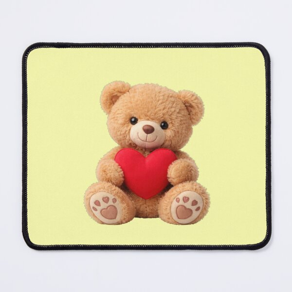 Item preview, Cute teddy bear with heart and paw prints designed and sold by Mauswohn.
