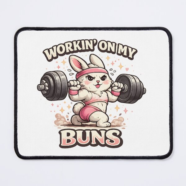 Item preview, Workin’ On My Buns Cute Gym Bunny designed and sold by MADHU SUDHAN.