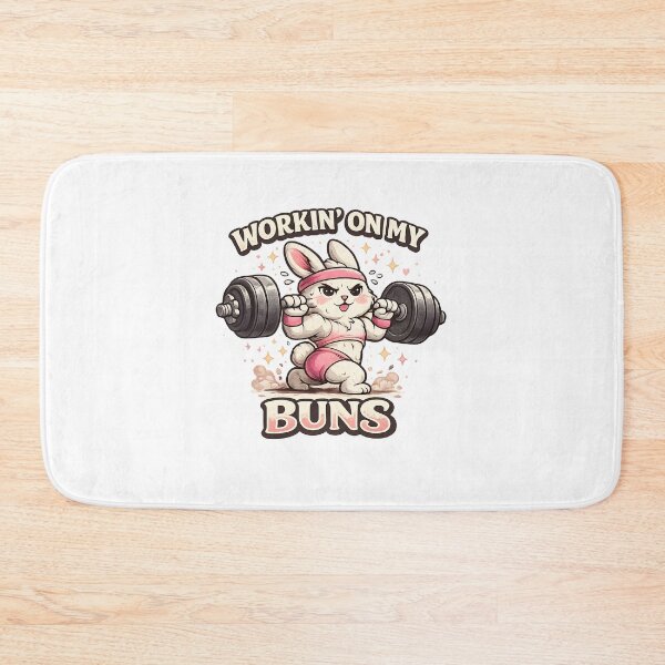 Item preview, Workin’ On My Buns Cute Gym Bunny designed and sold by MADHU SUDHAN.