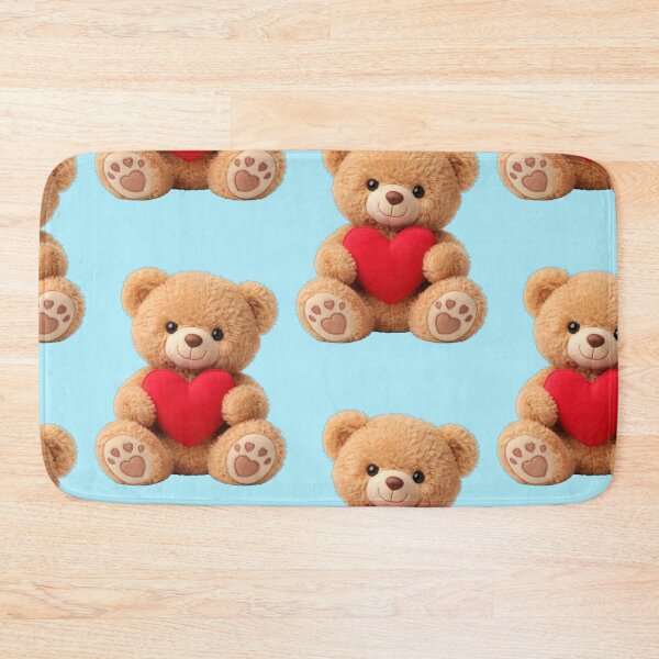 Item preview, Cute teddy bear with heart and paw prints designed and sold by Mauswohn.