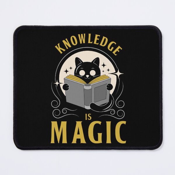 Item preview, Knowledge Is Magic – Cute Cat Reading Book - For Book Lover Fantasy Design designed and sold by DREEMBLOOM Designs.