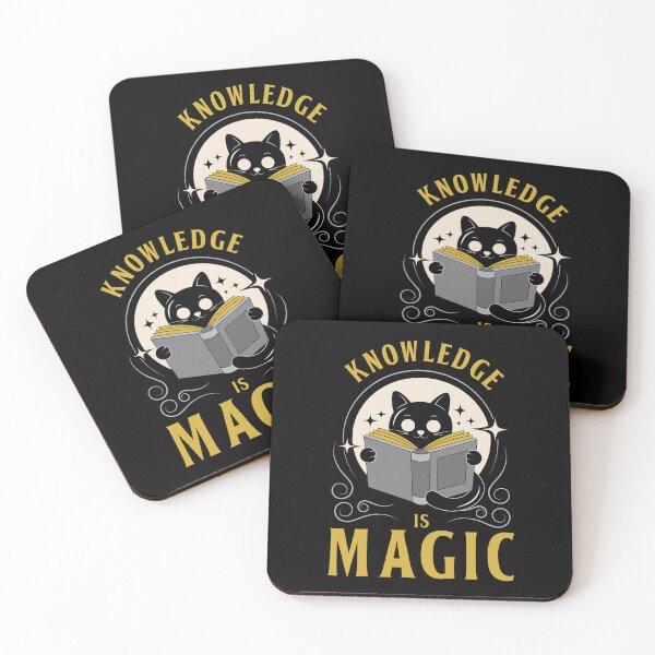 Item preview, Knowledge Is Magic – Cute Cat Reading Book - For Book Lover Fantasy Design designed and sold by DREEMBLOOM Designs.