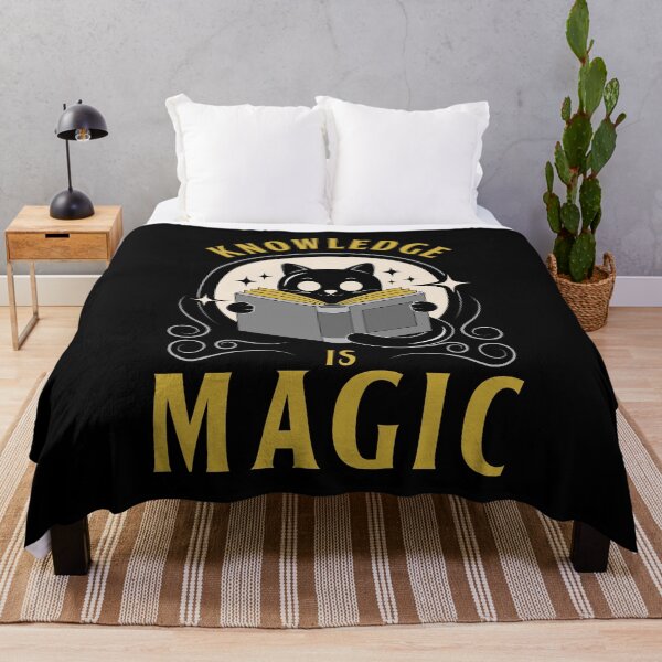 Item preview, Knowledge Is Magic – Cute Cat Reading Book - For Book Lover Fantasy Design designed and sold by DREEMBLOOM Designs.