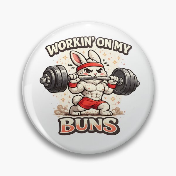 Item preview, Workin’ On My Buns Muscle Gym Bunny designed and sold by MADHU SUDHAN.