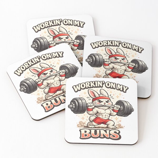 Item preview, Workin’ On My Buns Muscle Gym Bunny designed and sold by MADHU SUDHAN.