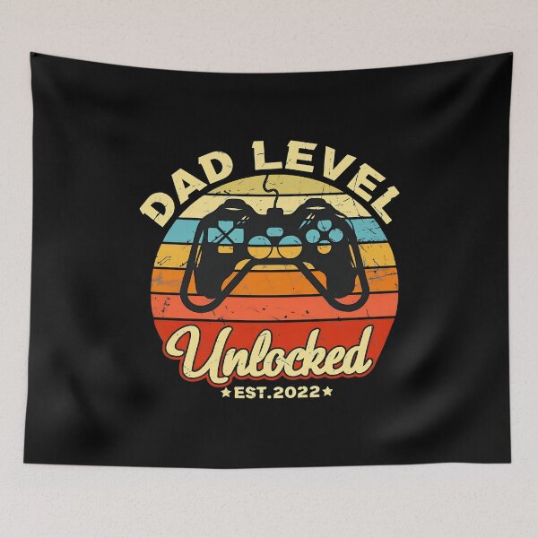 Item preview, Dad Level Unlocked Est 2022 Retro Gaming designed and sold by OlyvieArt.