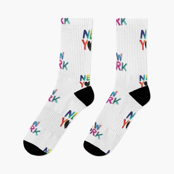 Aperçu de l'œuvre J'aime New York Rainbow Text créée et vendue par PamLeeDesign.