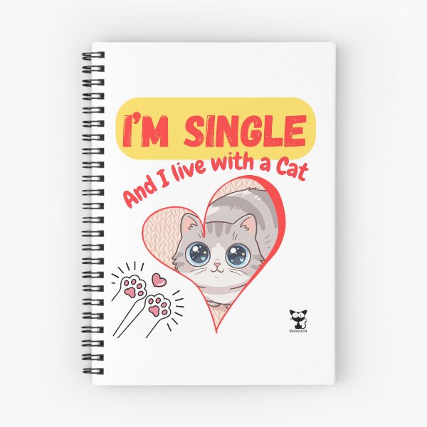 Item preview, I'm Single and I live with a Cat - Funny Feline Relationship Status designed and sold by Error404!.