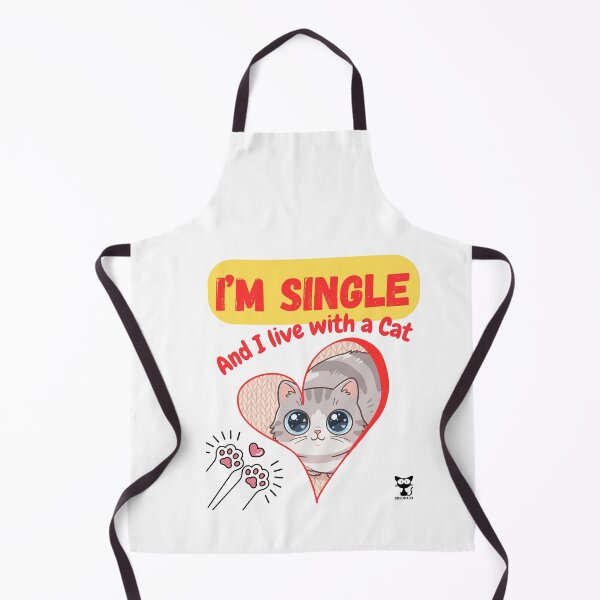 Item preview, I'm Single and I live with a Cat - Funny Feline Relationship Status designed and sold by Error404!.