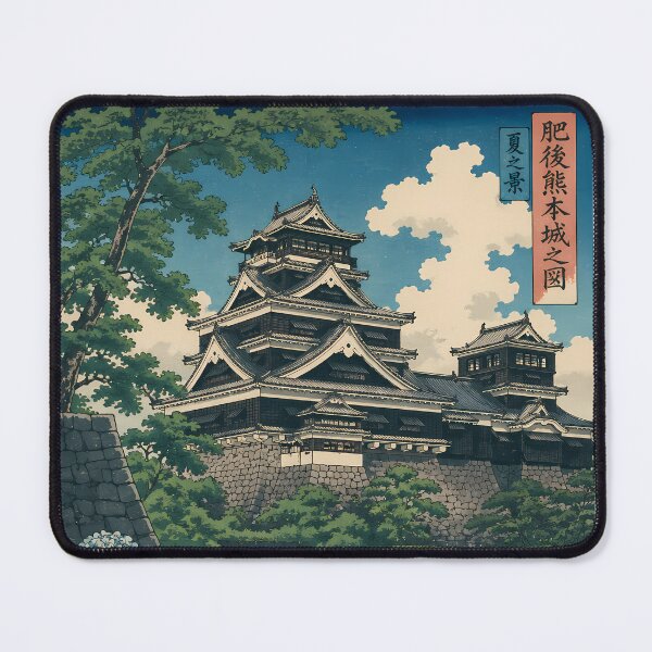 Item preview, Historic Kumamoto Castle Japanese Ukiyo-e Art Print designed and sold by Pariunos.