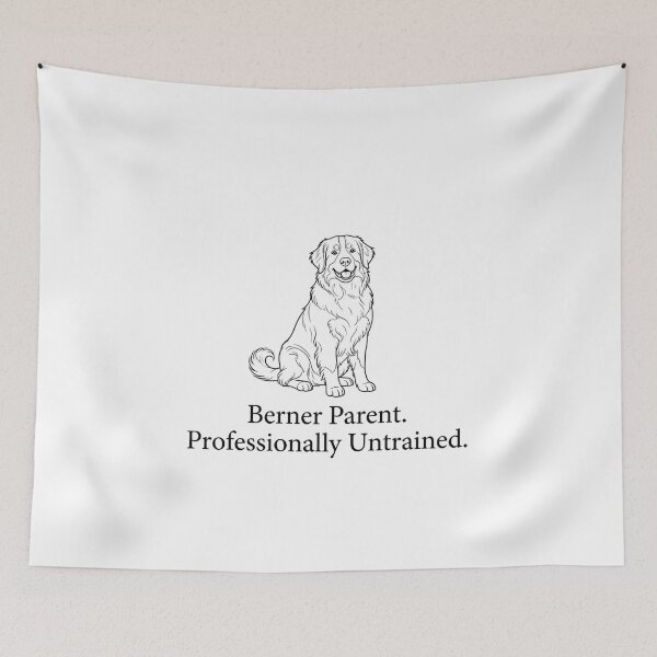 Item preview, Bernese Mountain Dog Shirt | Berner Parent Professionally Untrained Funny Dog Mom Tee designed and sold by GeniePixel.