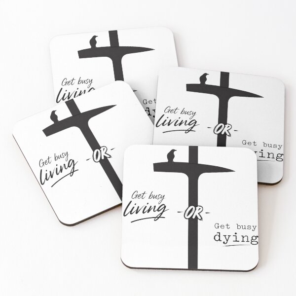 Item preview, Get Busy Living or Dying T-Shirt | Shawshank | Motivational quote, minimalist designed and sold by Identitee_.