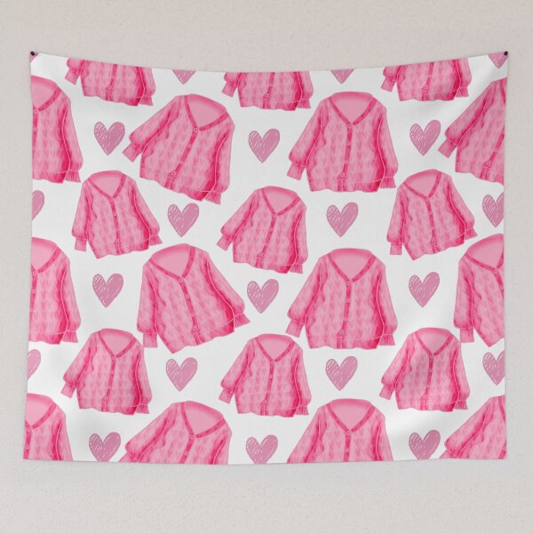 Item preview, Cute Cozy Sweater & Hearts Pattern – Soft Life Girl Aesthetic Print | Kawaii Fashion Illustration | Trendy Girly Decor & Gifts designed and sold by VirtuallyCreativ .