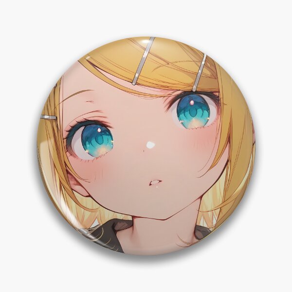 Item preview, Kagamine Rin Vocaloid Golden Bow Blue Eyes Portrait designed and sold by 108Recordings.