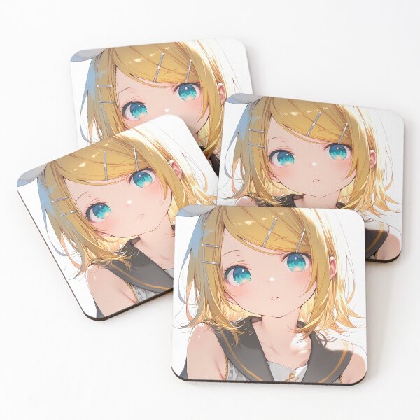 Item preview, Kagamine Rin Vocaloid Golden Bow Blue Eyes Portrait designed and sold by 108Recordings.