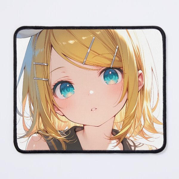 Item preview, Kagamine Rin Vocaloid Golden Bow Blue Eyes Portrait designed and sold by 108Recordings.