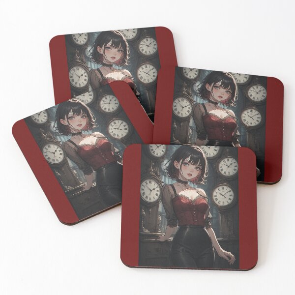 Item preview, Gothic anime woman and watches designed and sold by ArtsJulian.