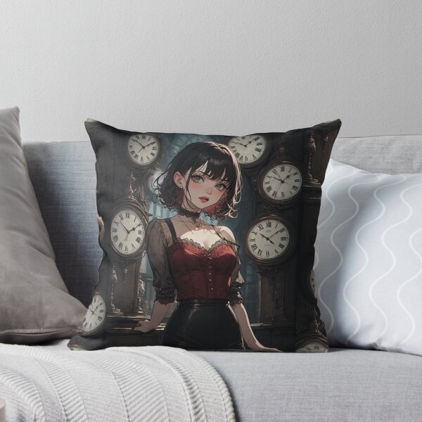 Artikelvorschau, Gothic-Anime-Frau und Uhren entworfen und verkauft von ArtsJulian.