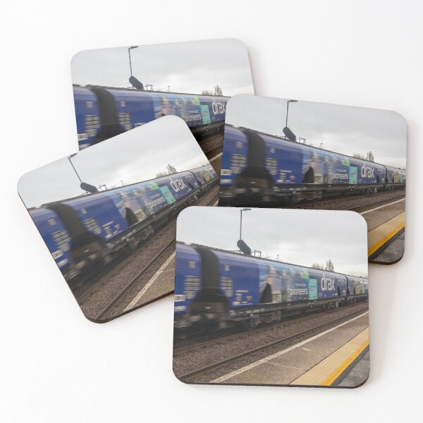 Item preview, Drax Freight Train Passing Whitley Bridge Station designed and sold by ArtworkNorth.