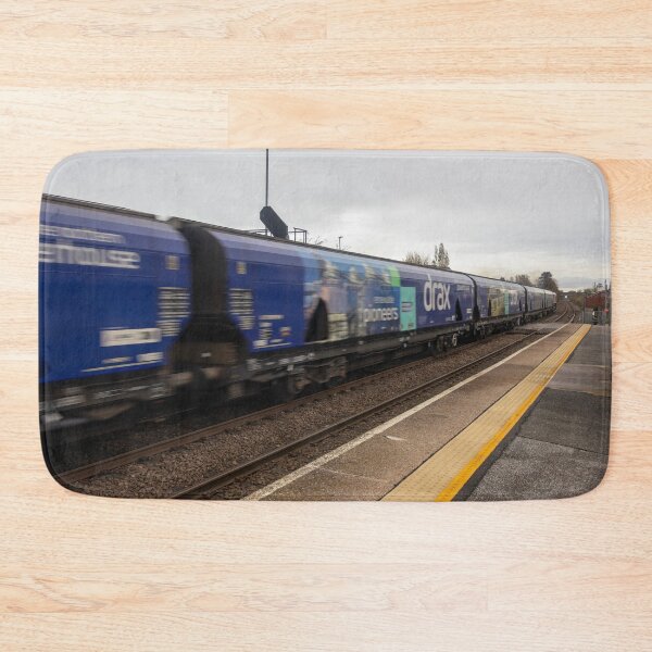 Item preview, Drax Freight Train Passing Whitley Bridge Station designed and sold by ArtworkNorth.