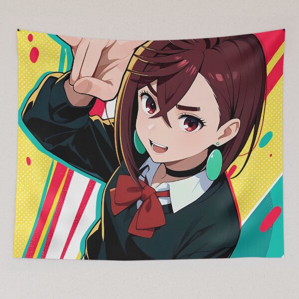 Item preview, Momo Ayase Dandadan Playful Hand Sign Pop Art designed and sold by 108Recordings.