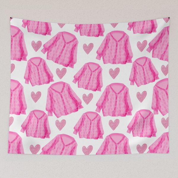 Item preview, Cute Cozy Sweater & Hearts Pattern – Soft Life Girl Aesthetic Print | Kawaii Fashion Illustration | Trendy Girly Decor & Gifts designed and sold by VirtuallyCreativ .
