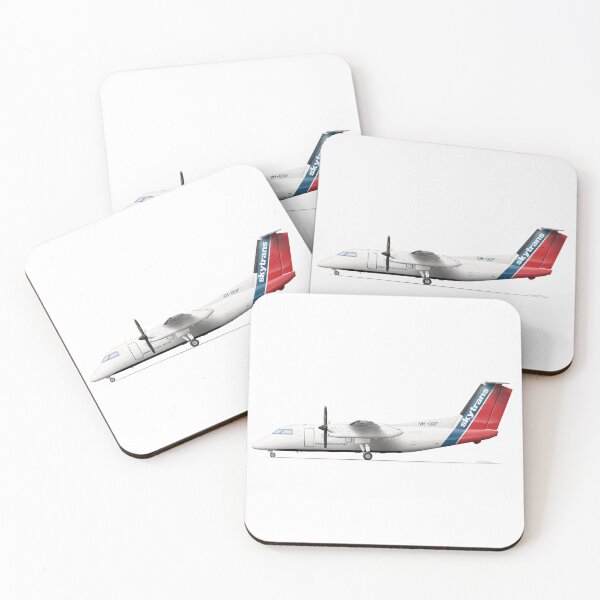 Item preview, DHC DASH 8 202 VH-QQF SKYTRANS 2017 designed and sold by Grubby Fingers Aircraft Illustration.