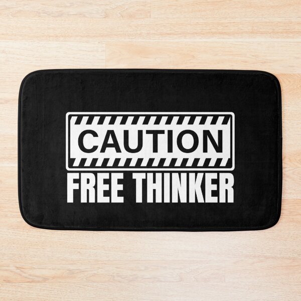 Item preview, Caution Free Thinker - Warning Sign Quote designed and sold by Dondonmart.