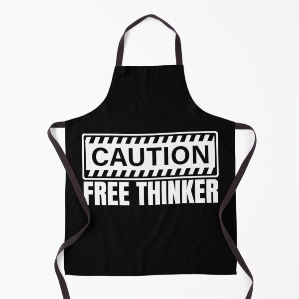 Item preview, Caution Free Thinker - Warning Sign Quote designed and sold by Dondonmart.