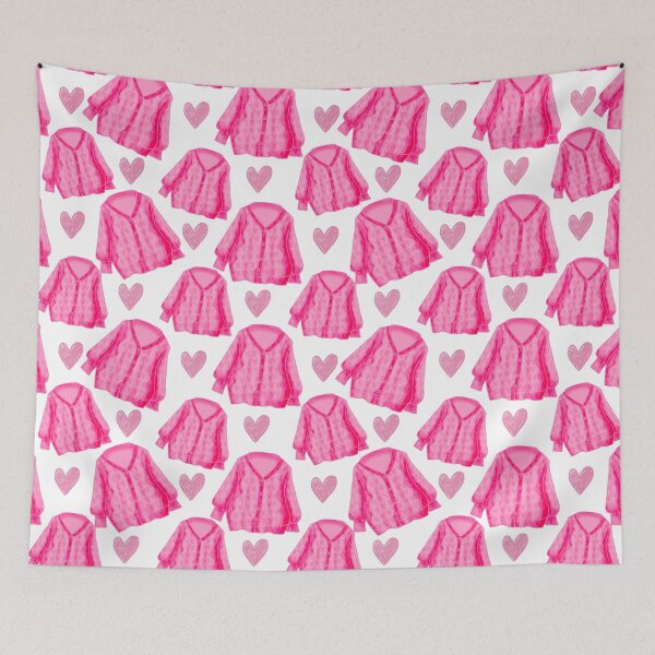 Item preview, Cute Cozy Sweater & Hearts Pattern – Soft Life Girl Aesthetic Print | Kawaii Fashion Illustration | Trendy Girly Decor & Gifts designed and sold by VirtuallyCreativ .