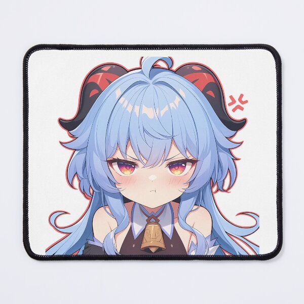 Item preview, Ganyu Genshin Impact Chibi Angry Kawaii Pout designed and sold by 108Recordings.