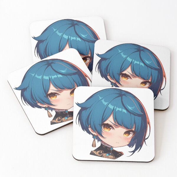 Item preview, Xingqiu Genshin Impact Chibi Kawaii Angry Pout designed and sold by 108Recordings.
