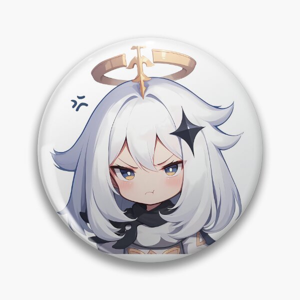 Item preview, Paimon Genshin Impact Chibi Angry Halo Pout designed and sold by 108Recordings.