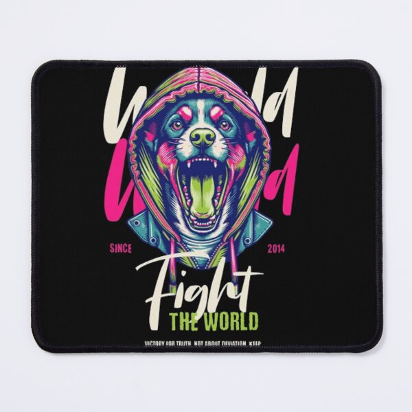 Item preview, Fight the World – Neon Rebel Dog Streetwear Art designed and sold by GenZFashion000.