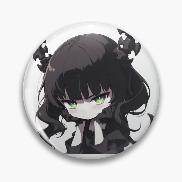 Item preview, Maestro muerto Black Rock Shooter Chibi gótico Ojos verdes designed and sold by 108Recordings.