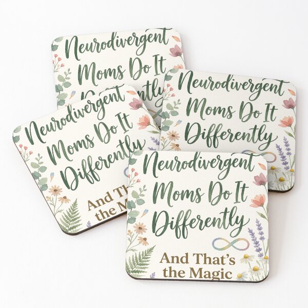 Item preview, Neurodivergent Mom Gift — ADHD Autism Mom Wildflower Art Print Mug Sticker Mothers Day designed and sold by Kalash12.