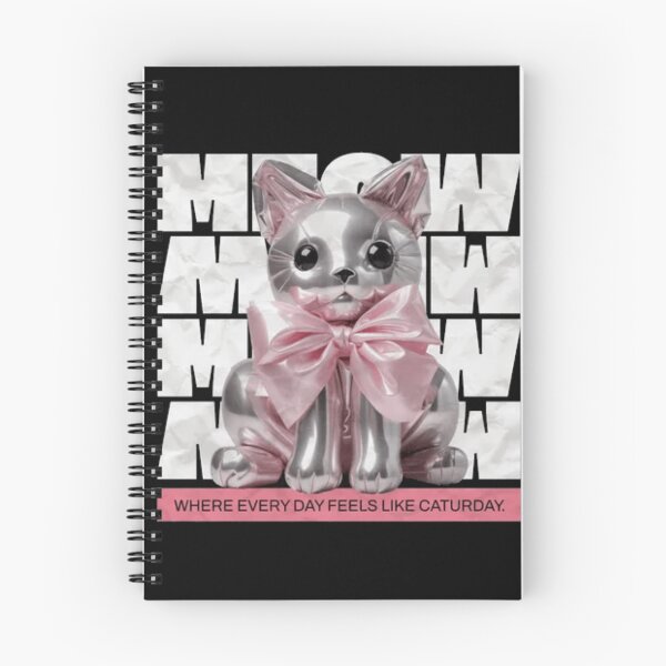 Item preview, Metallic Balloon Cat – Pink Bow Meow Aesthetic Art designed and sold by GenZFashion000.