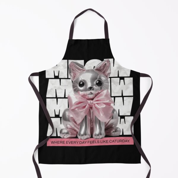 Item preview, Metallic Balloon Cat – Pink Bow Meow Aesthetic Art designed and sold by GenZFashion000.