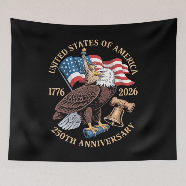 Item preview, 250 Years 1776-2026 250th Birthday Eagle Liberty Bell designed and sold by Telemontal.