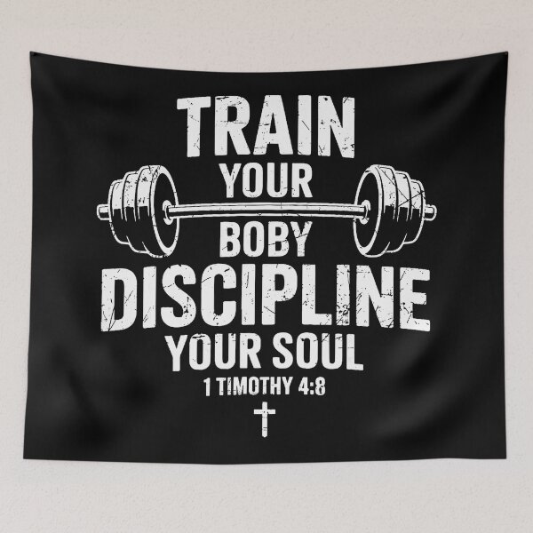 Item preview, Train Your Body Discipline Your Soul Faith Gym  designed and sold by eliramaison.