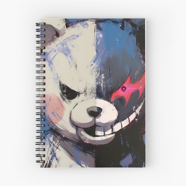 Item preview, Monokuma Danganronpa Split Face Grunge Mascot Close Up designed and sold by 108Recordings.