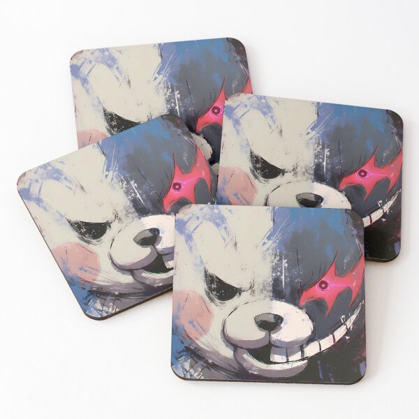 Item preview, Monokuma Danganronpa Split Face Grunge Mascot Close Up designed and sold by 108Recordings.