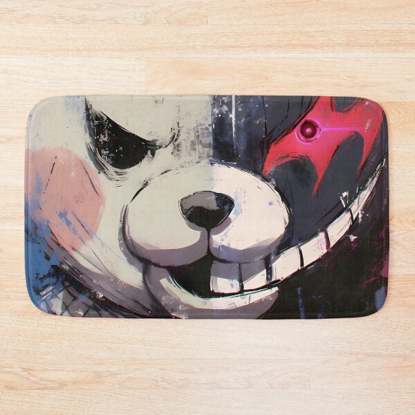 Item preview, Monokuma Danganronpa Split Face Grunge Mascot Close Up designed and sold by 108Recordings.