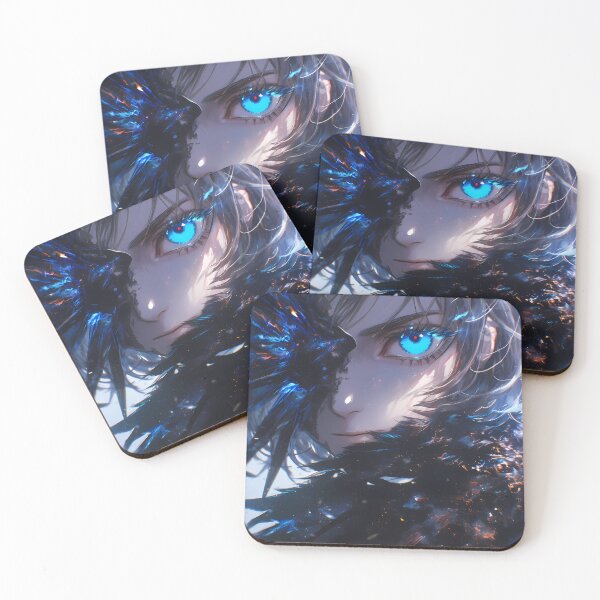 Item preview, Oberon Vortigern Fate Grand Order Dark Feather Blue Eye Stare designed and sold by 108Recordings.