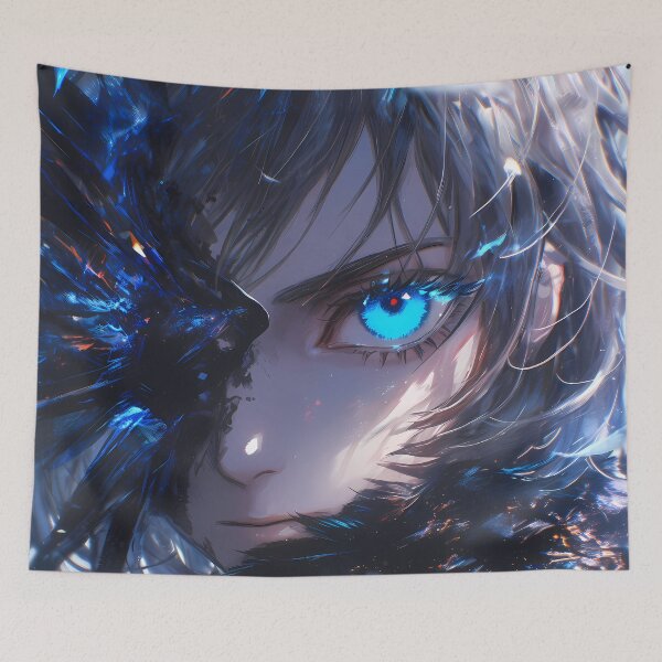 Item preview, Oberon Vortigern Fate Grand Order Dark Feather Blue Eye Stare designed and sold by 108Recordings.