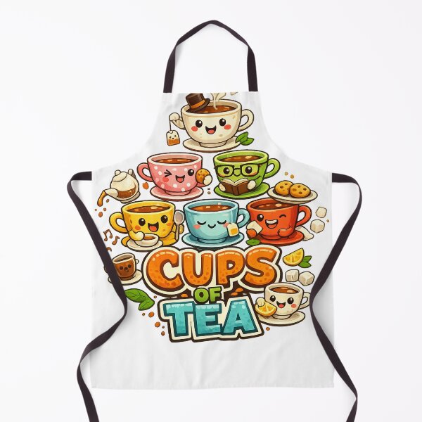 Item preview, Cups of Tea Cute Kawaii Design – Funny Tea Lover Cartoon Illustration designed and sold by GarnerSupplyCo.