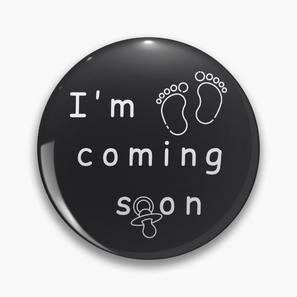 Item preview, I'm Coming Soon (Dark mode)- Minimalist Pregnancy Announcement designed and sold by Très Joli Brothers.