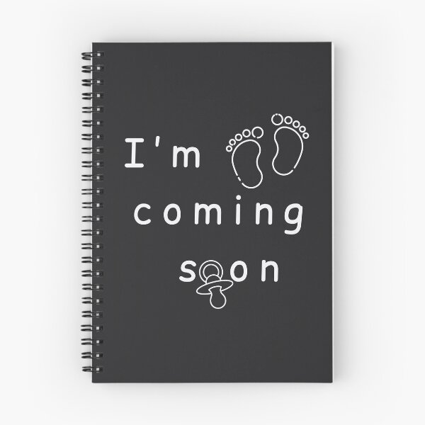 Item preview, I'm Coming Soon (Dark mode)- Minimalist Pregnancy Announcement designed and sold by Très Joli Brothers.