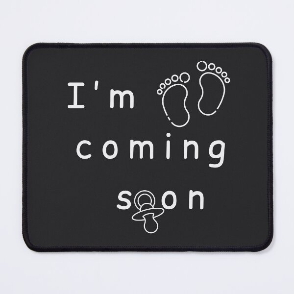 Item preview, I'm Coming Soon (Dark mode)- Minimalist Pregnancy Announcement designed and sold by Très Joli Brothers.